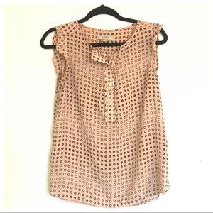 Ann Taylor LOFT Flutter Cap Sleeve Tank Top